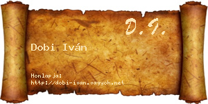 Dobi Iván névjegykártya
